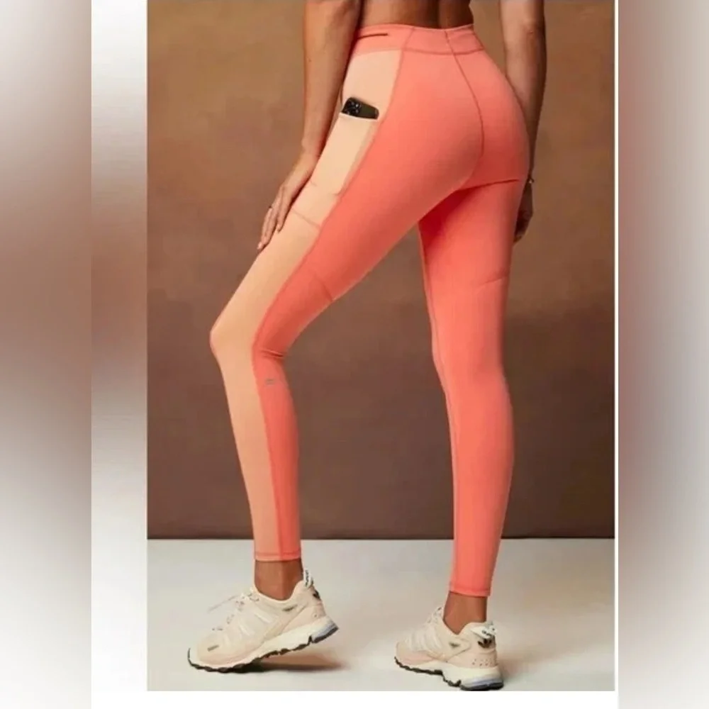 Fabletics Motion365+ High-Waisted Bungee Workout Legging Coral XS